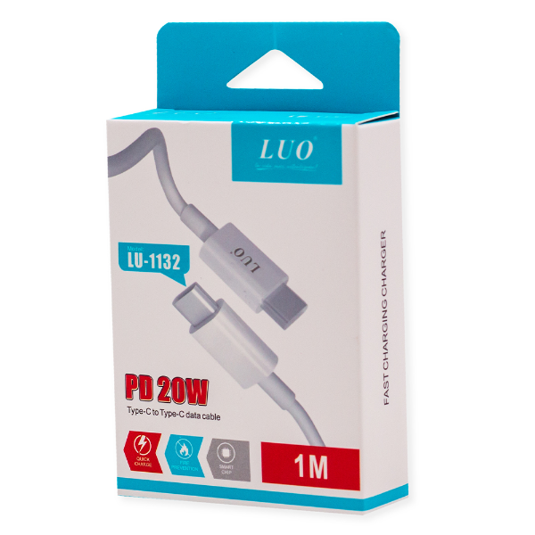 CABLE LUO LU-1132 USB-C A USB-C 1M