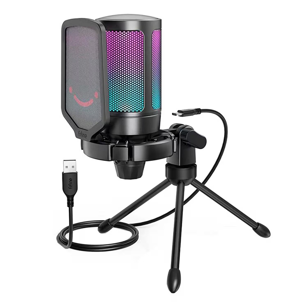 Micrófono Condensador Fifine A6V USB RGB