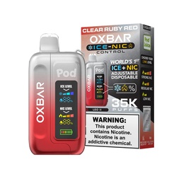 OXBAR 35K ICE+NIC CLEAR RUBY RED